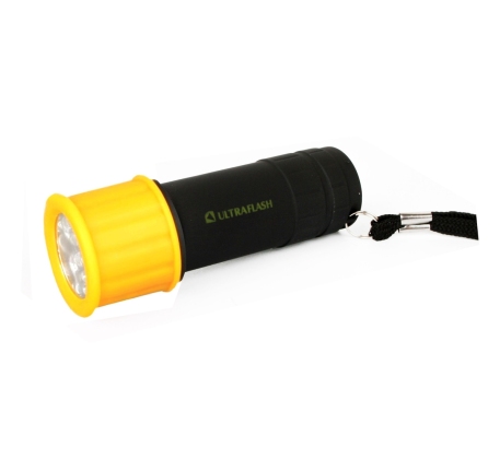 Фонарь электр. светодиод.Ultraflash LED15001-В аккум.черно-жел. пласт.корпус (1/6/96шт) 10480/863473 фото 1