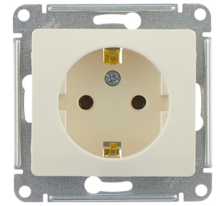 Розетка 1гн с 3/К с/у крем механизм 16А Glossa Schneider Electric GSL000243 фото 1