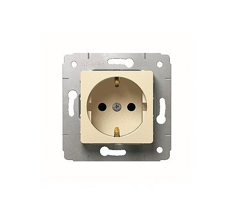 Розетка Legrand Cariva сл. кость 1-ая с ЗК мех-м, /773759/ фото 1