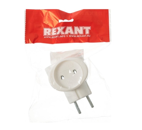 Тройник 3 гнезда без З/К белый евро 220В 10А Токер REXANT 11-1068 фото 1