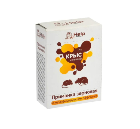 Зерновая приманка от крыс и мышей Help, 100 г 80262 218154 фото 1