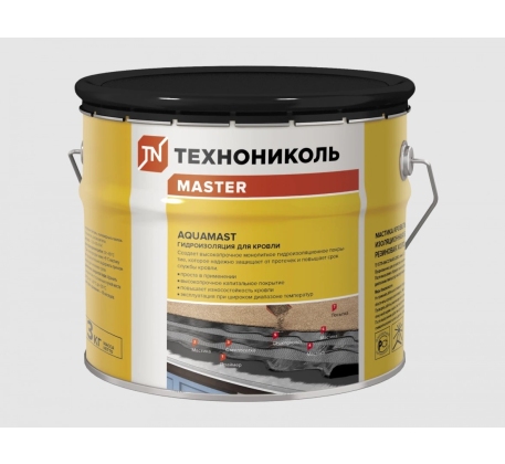 Мастика битумно-резиновая AquaMast (3кг.)  кровля Технониколь фото 1