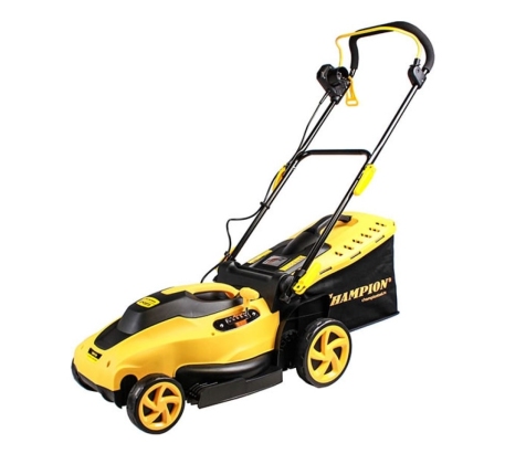 Газонокосилка эл. CHAMPION EM3815 (1,6 кВт пласт+ткань травосб. 45л  шир.380мм выс.20-70мм, 11,5кг) фото 1