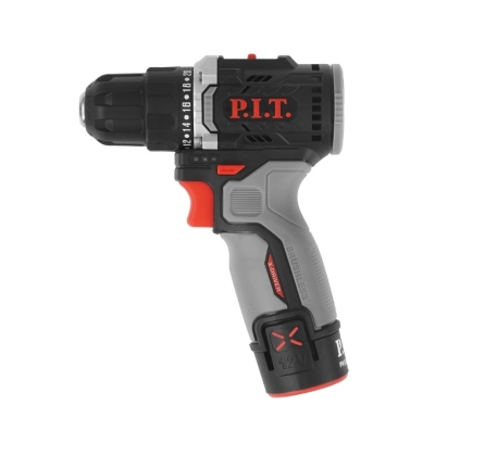 Дрель акк. P.I.T. PBM 12K-10В/1 X-DRIVER (12В,35Нм,10мм, 2 скор,1акк*1,5Ач,Li-Ion, ЗУ, расходники) фото 1