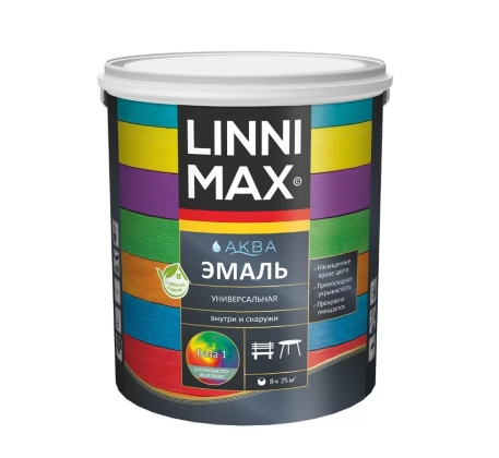 Эмаль акриловая LINNIMAX Аква Эмаль шелковисто-матовая База 1 2.5л. фото 1
