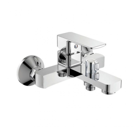 Cмеситель в ванну MIXXUS KUB 009 EURO d-40 короткий излив, нерж.сталь CR0443 фото 1