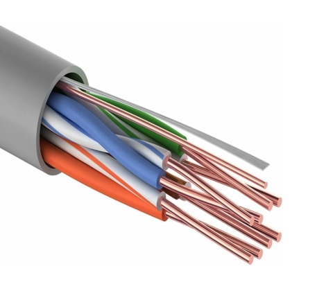 Кабель UTP 4PR 24AWG CAT5e ССА информационный (0,5мм омедненка) (100м/бухта) PROCONNECT фото 1