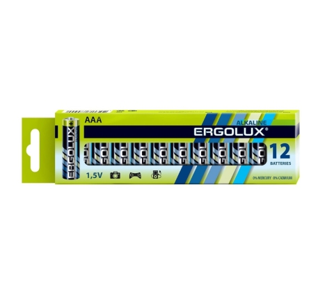 Батарейка «Ergolux» Alkaline LR03 BP-12   (12*ААА-блистер  80 комп.)/11745/871034 фото 1