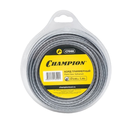 Корд трим.CHAMPION Platin Saw 2.65мм*30м (зубчатый) C7068 фото 1