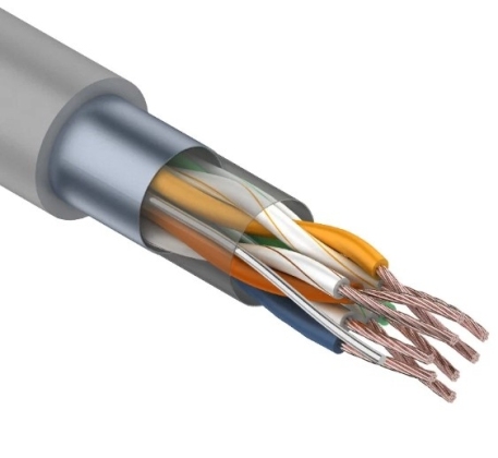 Кабель FTP 4PR 24AWG CAT5e CCA информационный (0,5мм омедненка) (305м/бухты) PROCONNECT фото 1